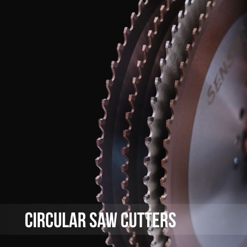 Circular saw cutters with sharp teeth for precision cutting in industrial applications.